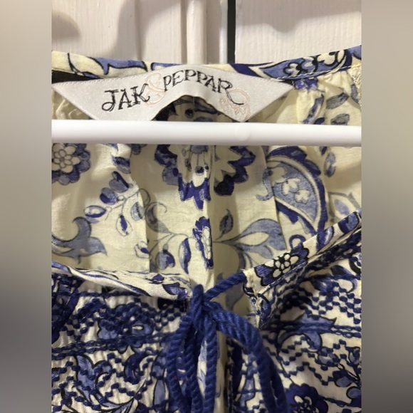 Jak & Peppar by mustard Pie blue boho peasant tunic in size 7 NWT - Picture 8 of 10